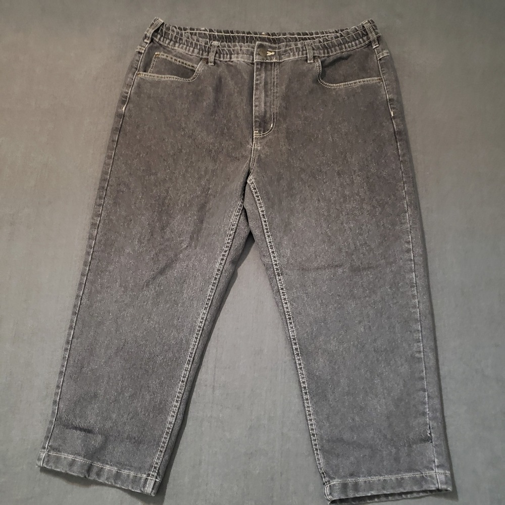 Casual Joe Jeans Straight Leg Pants Mens‎ 38x24 Gray Elastic Waist Denim 03L